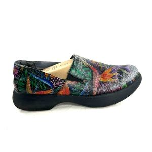 DANSKO Women Size EU 41 / US 10.5 Multicolor Floral Leather Clog Shoe Comfort